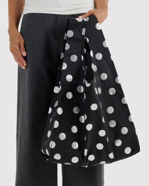 Baggu | Standard | Silver Metallic Polka Dot