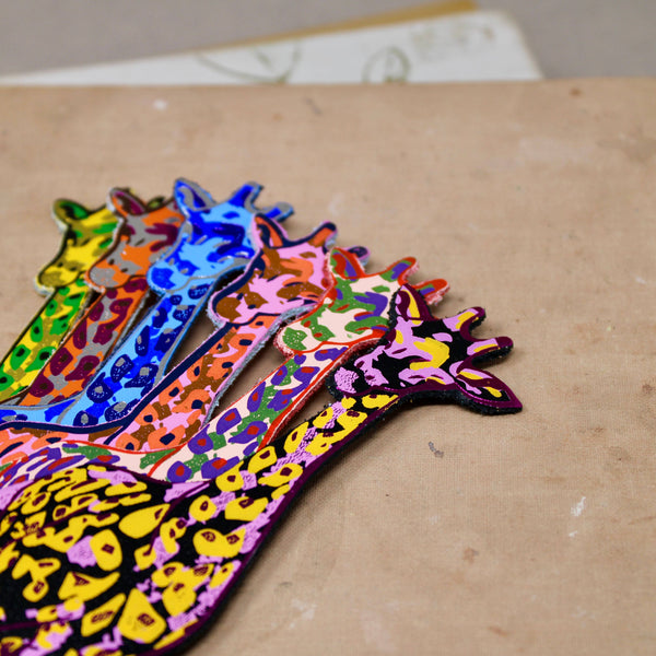 Giraffe Shaped Leather Bookmark | Ark Colour Design