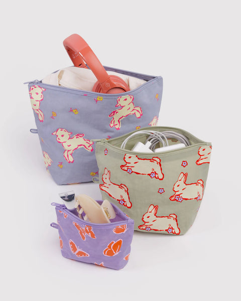 Baggu | Go Pouch Set | Spring Animals