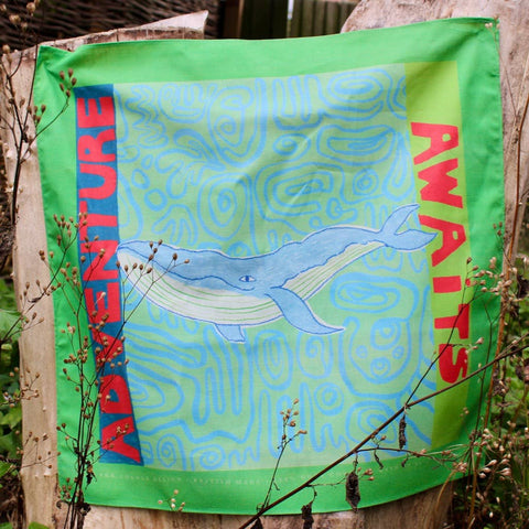 Whale 'Adventure Awaits' Bandana | Ark Colour Design