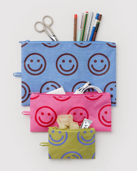 Baggu | Flat Pouch Set | Pop Happy Mix