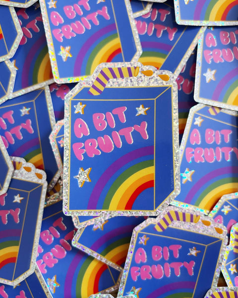 A Bit Fruity Waterproof Hologram Vinyl Sticker | Studio Flos
