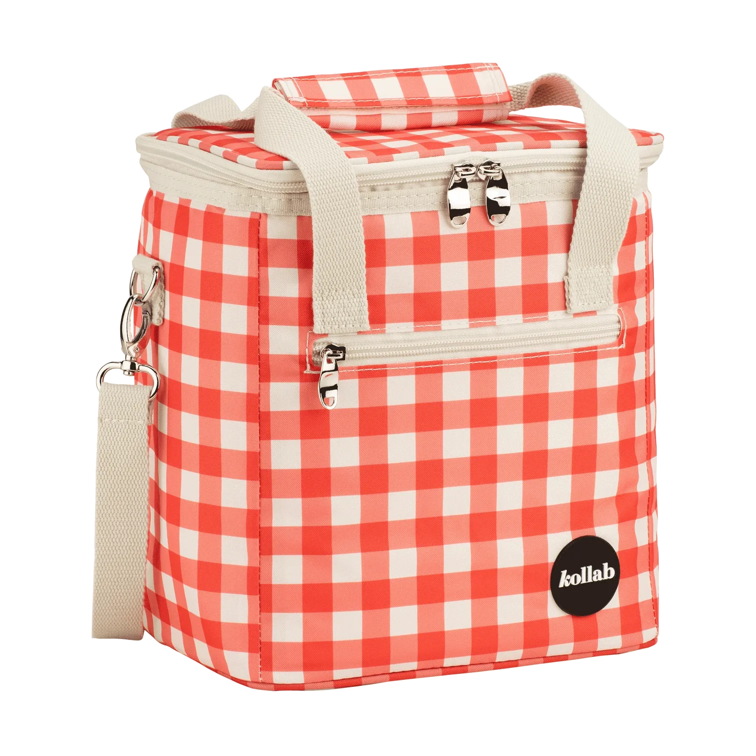 KOLLAB Mini Cooler | Red Check