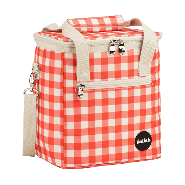 KOLLAB Mini Cooler | Red Check