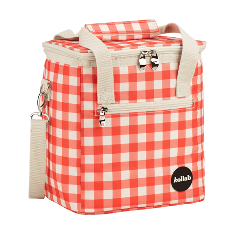 KOLLAB Mini Cooler | Red Check