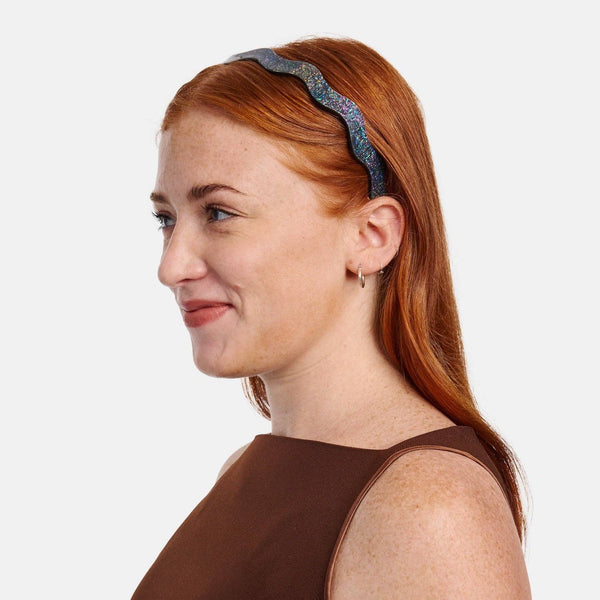 Wavy Headband in Dark Sparkle | Chunks
