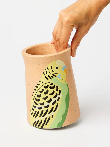 AERIAL GREEN BUDGIE VASE | Jones & Co