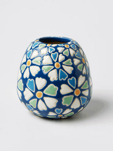 POLLEN BLUE DAISY VASE | Jones and Co