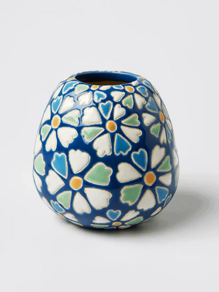 POLLEN BLUE DAISY VASE | Jones and Co