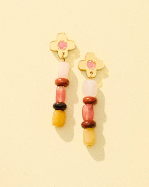 Madeline Beaded Earrings - Gold | Martha Jean