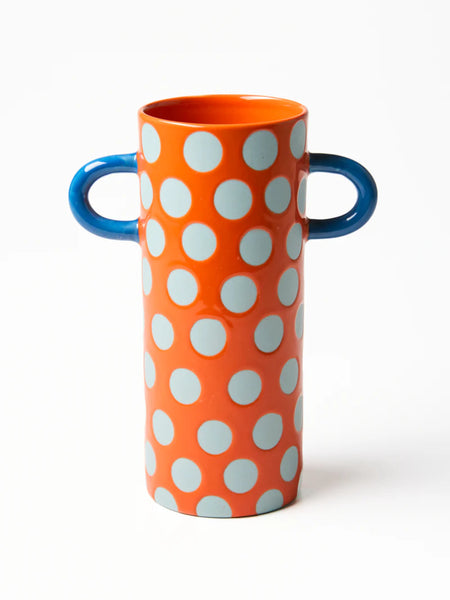 GRIFFE BLUE RED SPOT BUD VASE | Jones & Co