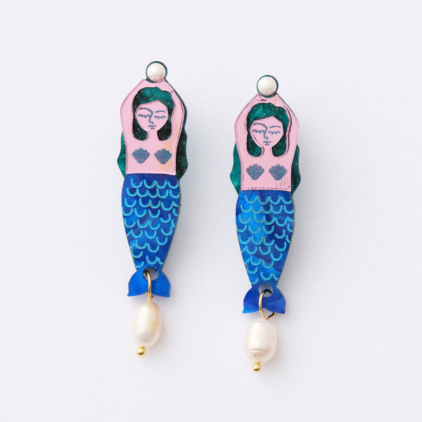 Mermaid Earrings - Blue | Martha Jean
