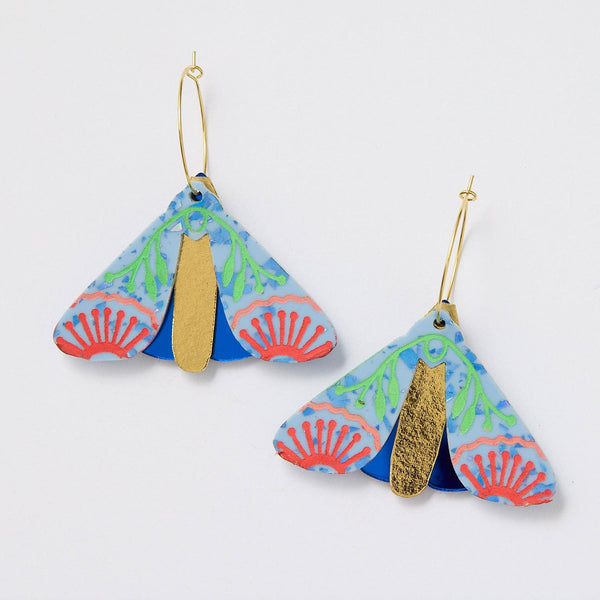 Moth Wattle Earrings - Periwinkle/Cobalt | Martha Jean