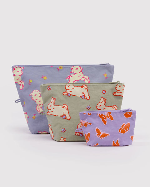 Baggu | Go Pouch Set | Spring Animals