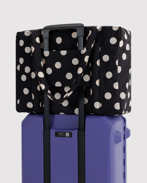 Baggu | Cloud Carry-on | Black and Cream Polka Dot