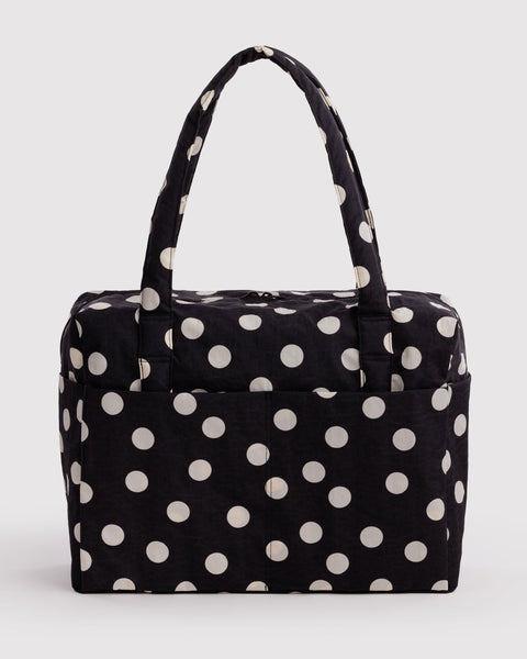 Baggu | Cloud Carry-on | Black and Cream Polka Dot