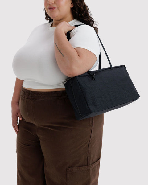 Baggu | Medium Nylon Bowler Bag | Charcoal Ditsy Floral