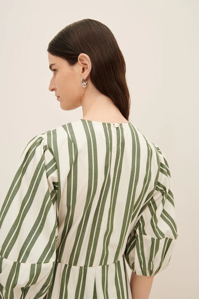 Joan Dress | Kowtow | Forest Stripe