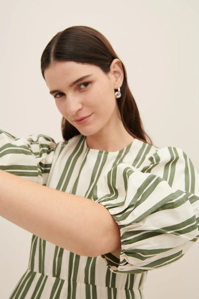 Joan Dress | Kowtow | Forest Stripe