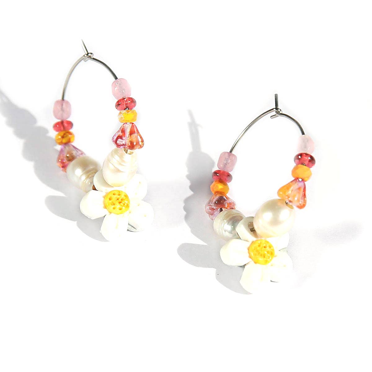 Mini Daisy Pearl Hoops | Kingston Jewellery