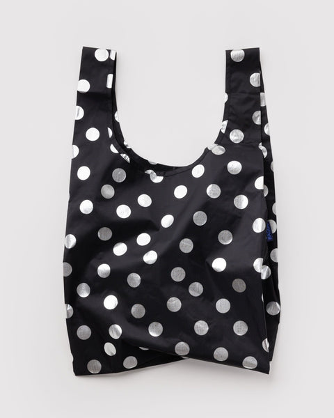 Baggu | Standard | Silver Metallic Polka Dot