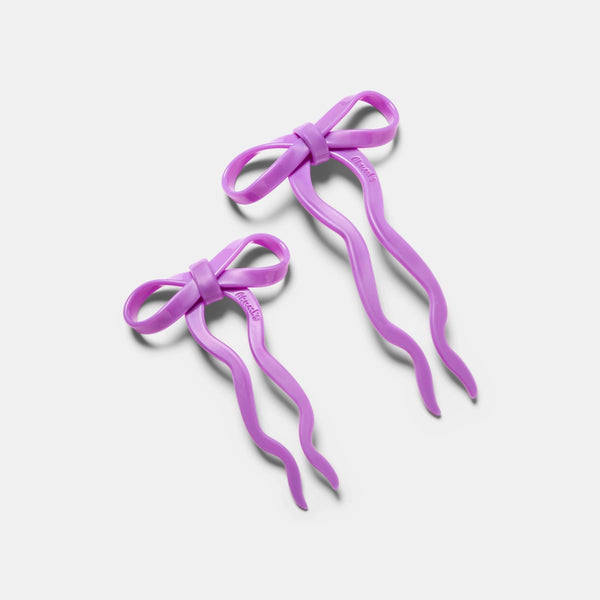 Large Bow Hairpin in Orchid | Chunks