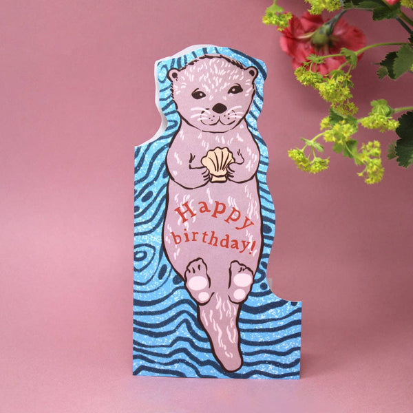 Otter Shaped Greetings Card | Ark Colour Design