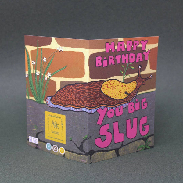 Big Birthday Slug A6 Greetings Card | Ark Colour Design