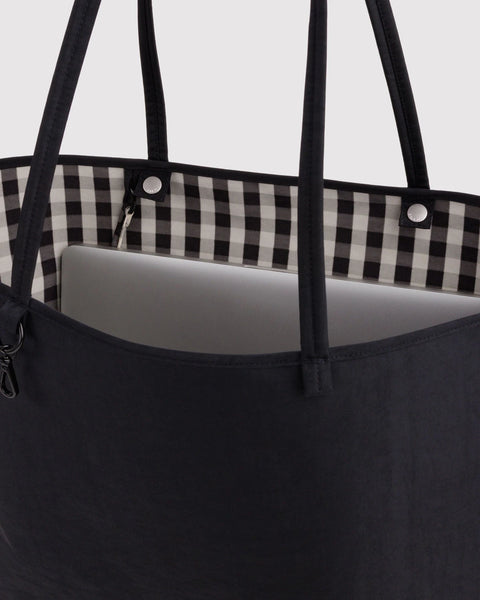 Baggu | Large Nylon Reversible Tote | Black Mix