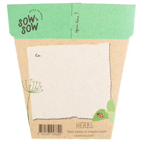 Garden Herbs Gift of Seeds  | Sow n Sow