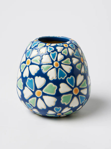 POLLEN BLUE DAISY VASE | Jones and Co