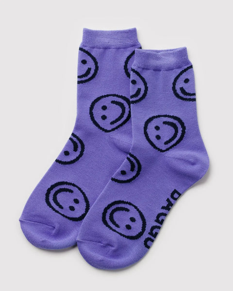 Baggu | Crew Socks | Lavender Happy