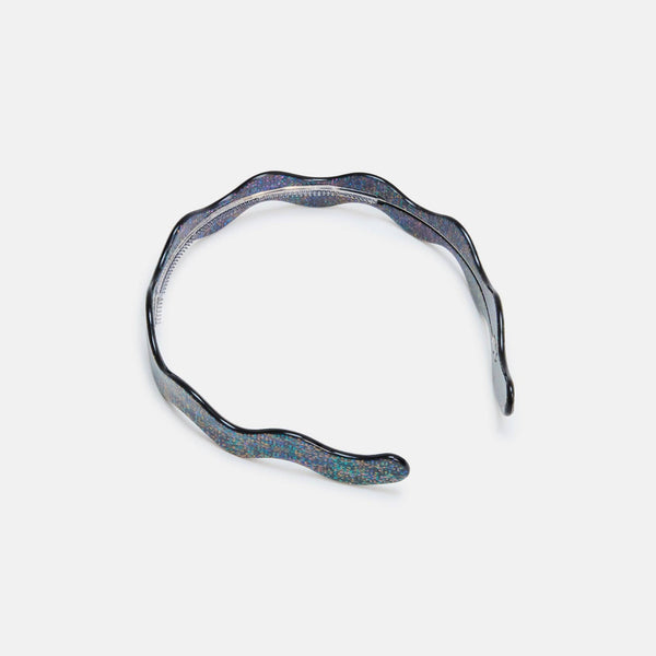 Wavy Headband in Dark Sparkle | Chunks