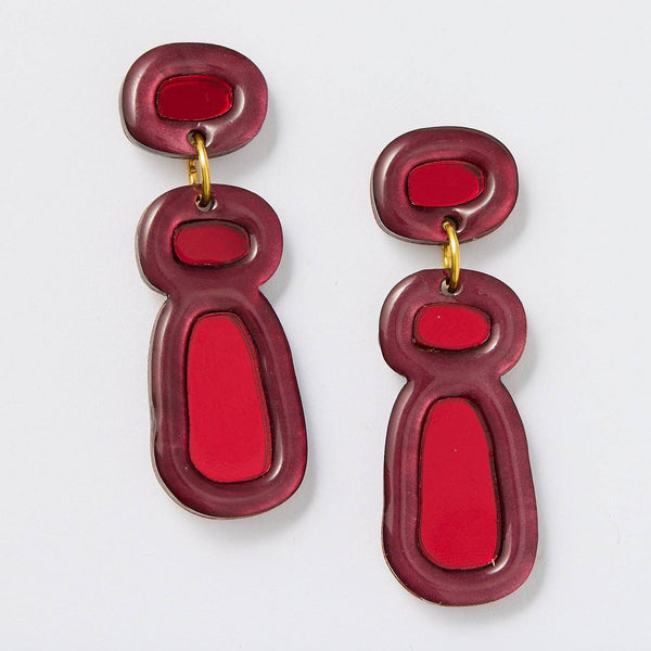 Imelda Earrings - Plum | Martha Jean