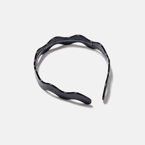 Wavy Headband in Black | Chunks