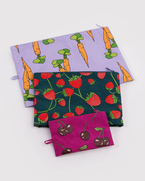 Baggu | Go Pouch Set | Carrots & Berries