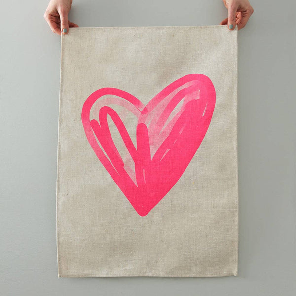 HEART TEA TOWEL - various colours