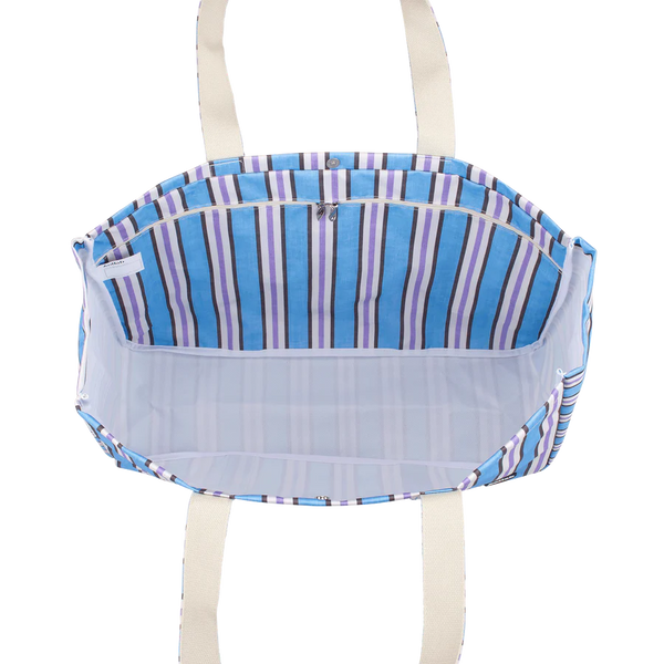 KOLLAB | Carryall Cargo Bag | Choc Blue Stripe