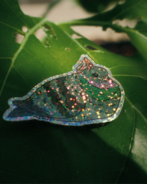 Pigeon Princess Holographic Sticker | Odd Hand Co