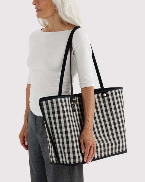 Baggu | Large Nylon Reversible Tote | Black Mix