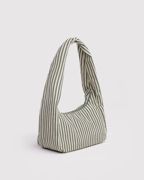 Baggu | Small Nylon Meringue Bag | Sage Stripe