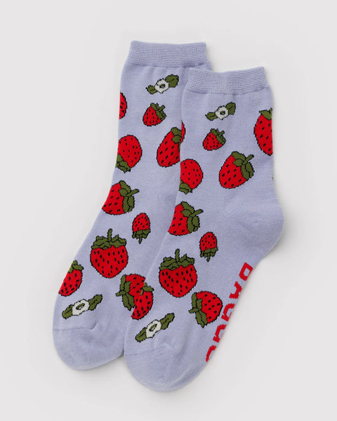 Baggu | Crew Socks | Strawberry Blossom