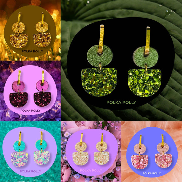 Winter Plum Dainty Hoops | Polka Polly