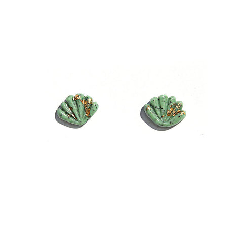Green Shell Studs | Kingston Jewellery