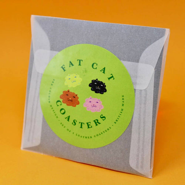 Fat Cat Coasters - Set of 4 | Ark Colour Design