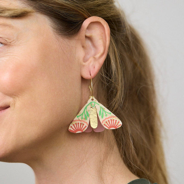 Moth Wattle Earrings - Champagne/Gold | Martha Jean