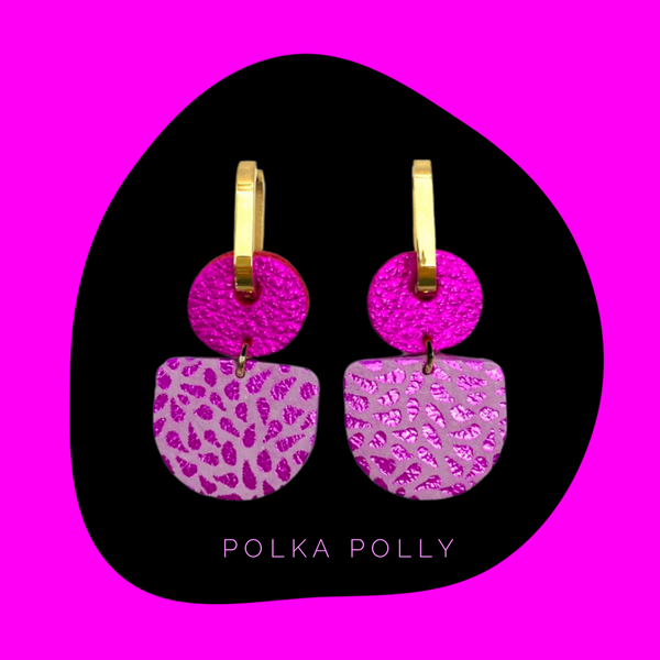 Dainty Hoops - Pink Passion | Polka Polly