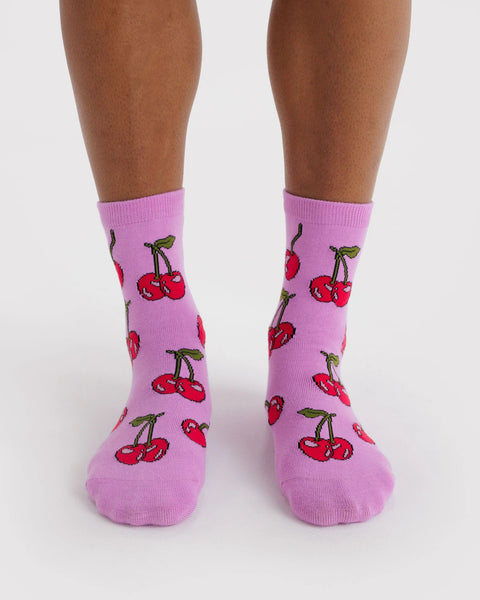Baggu | Crew Socks | Cherries