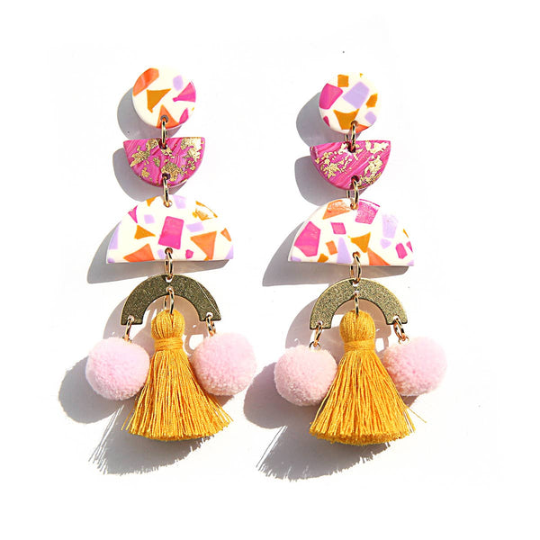 Mustard Pom Poms | Kingston Jewellery