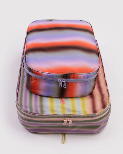 Baggu | Large Packing Cube Set | Gradient Stripes
